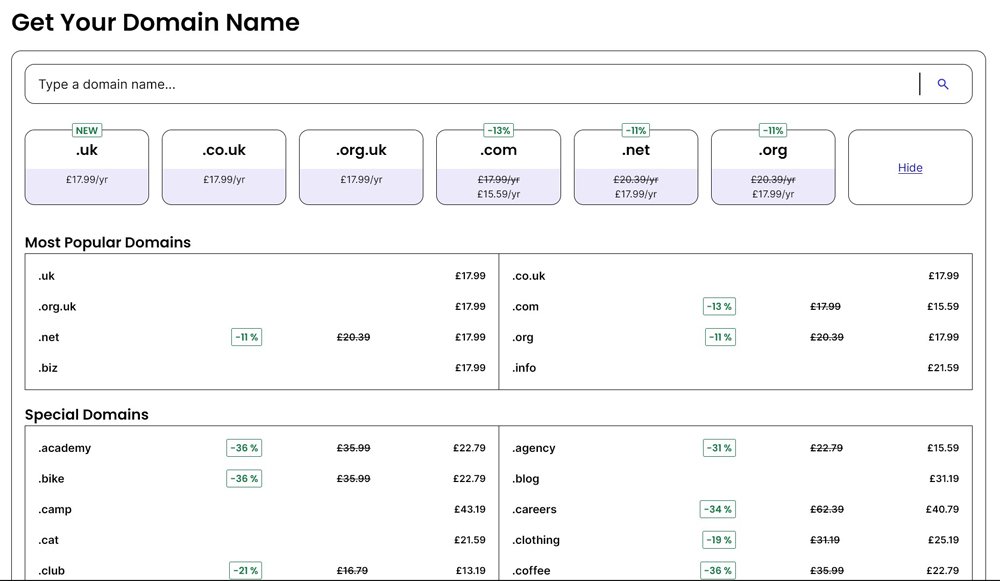 Domain name indicate the type of website or its relation to a specific country. image of domain name purchase